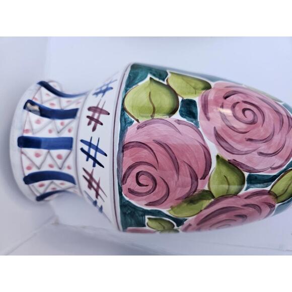 Hand-Painted CBK Wall Pockets Set of 3 Floral Ceramic Vases Vintage 1998 - Picture 2 of 9